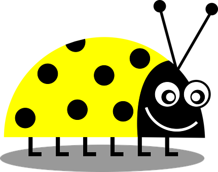 Smiling Cartoon Ladybug