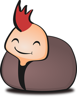 Smiling Cartoon Newborn Character