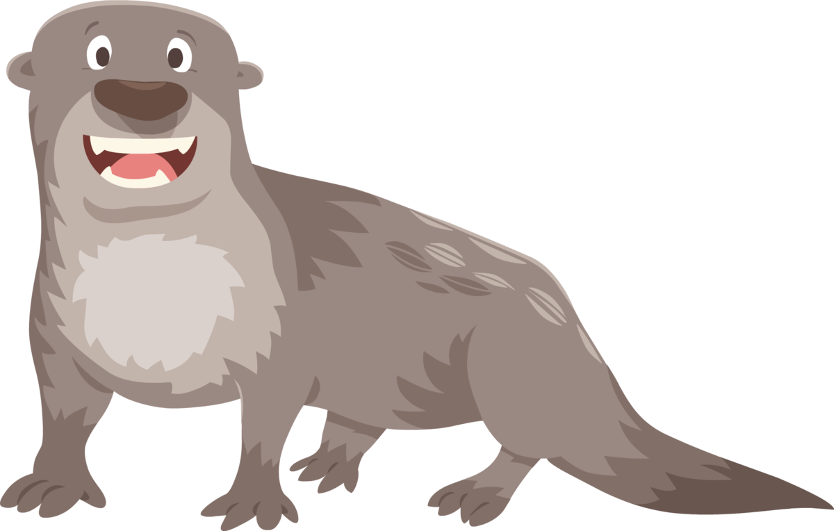 Smiling Cartoon Otter