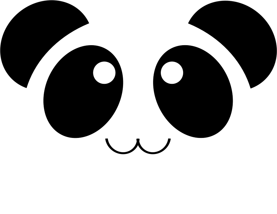 Smiling Cartoon Panda Face