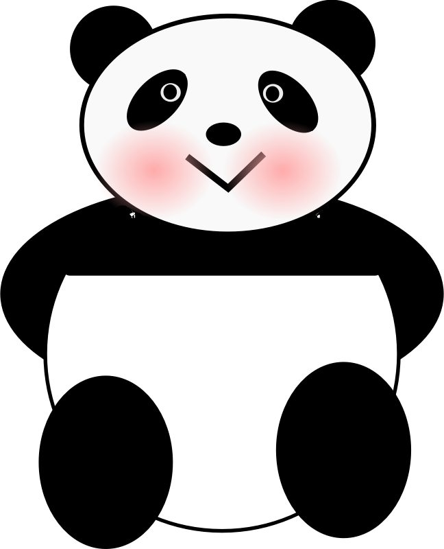 Smiling Cartoon Panda Graphic