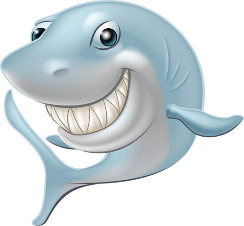 Smiling Cartoon Shark