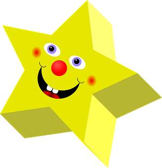 Smiling Cartoon Star Character