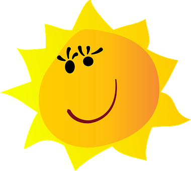 Smiling Cartoon Sun