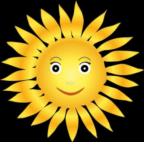 Smiling Cartoon Sun