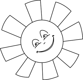 Smiling Cartoon Sun Graphic