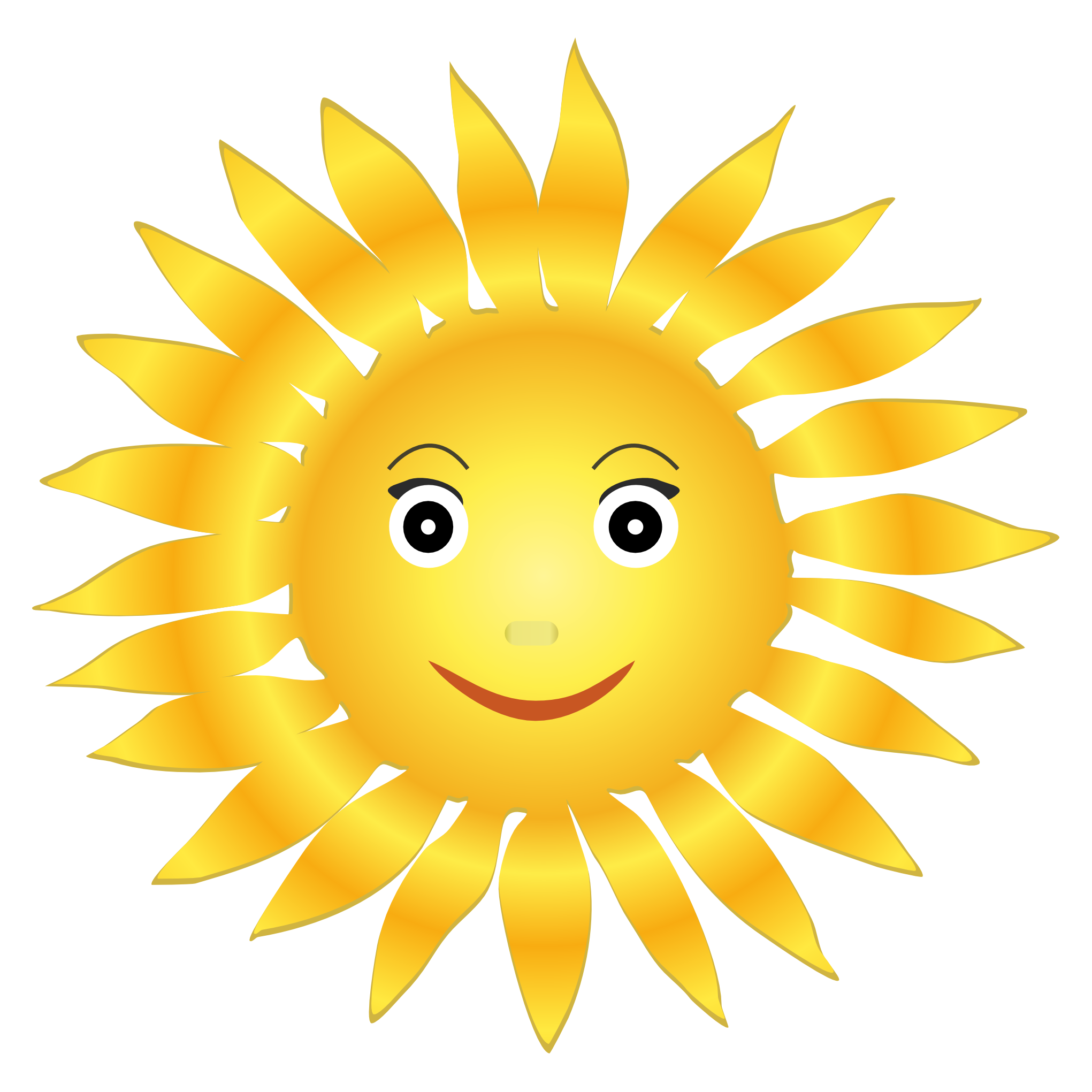 Smiling Cartoon Sun Graphic