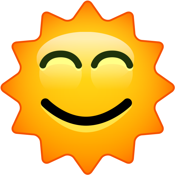 Smiling Cartoon Sun Graphic