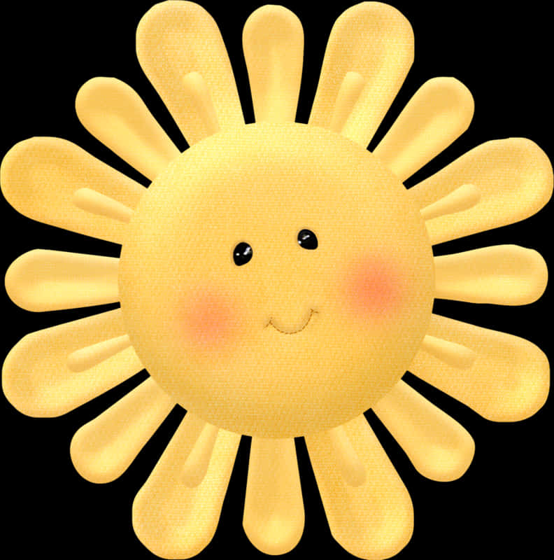 Smiling Cartoon Sun Illustration