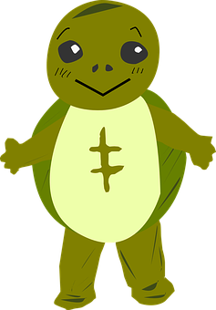 Smiling Cartoon Turtle
