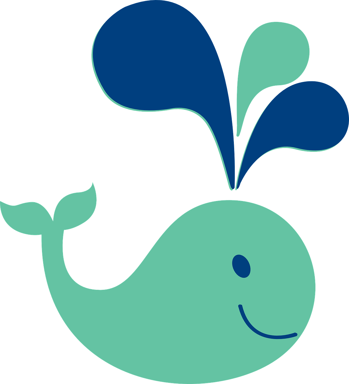 Smiling Cartoon Whale