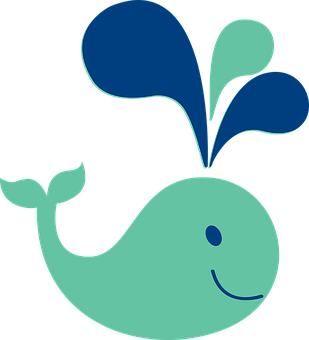 Smiling Cartoon Whale