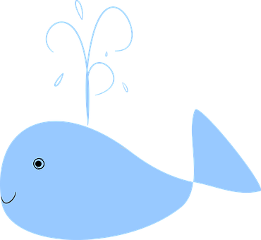 Smiling Cartoon Whale