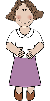 Smiling Cartoon Woman Illustration