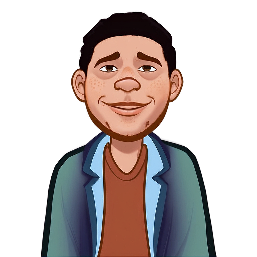 Smiling Cartoon Young Man Illustration