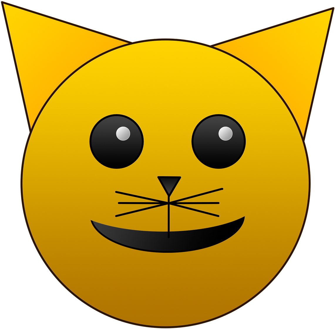 Smiling Cat Emoji Graphic