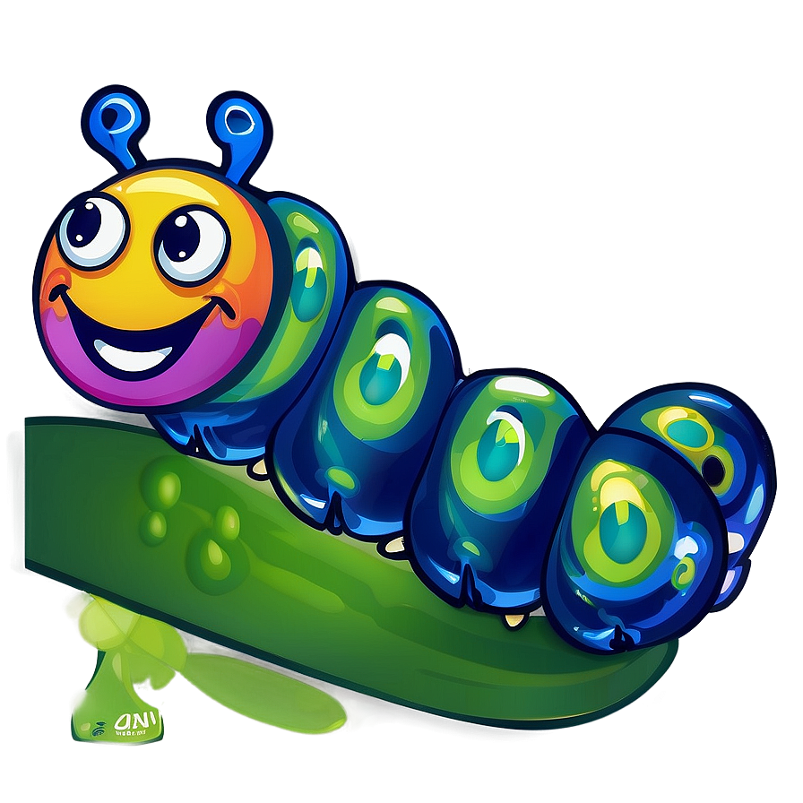 Smiling Caterpillar Clipart Png Xta