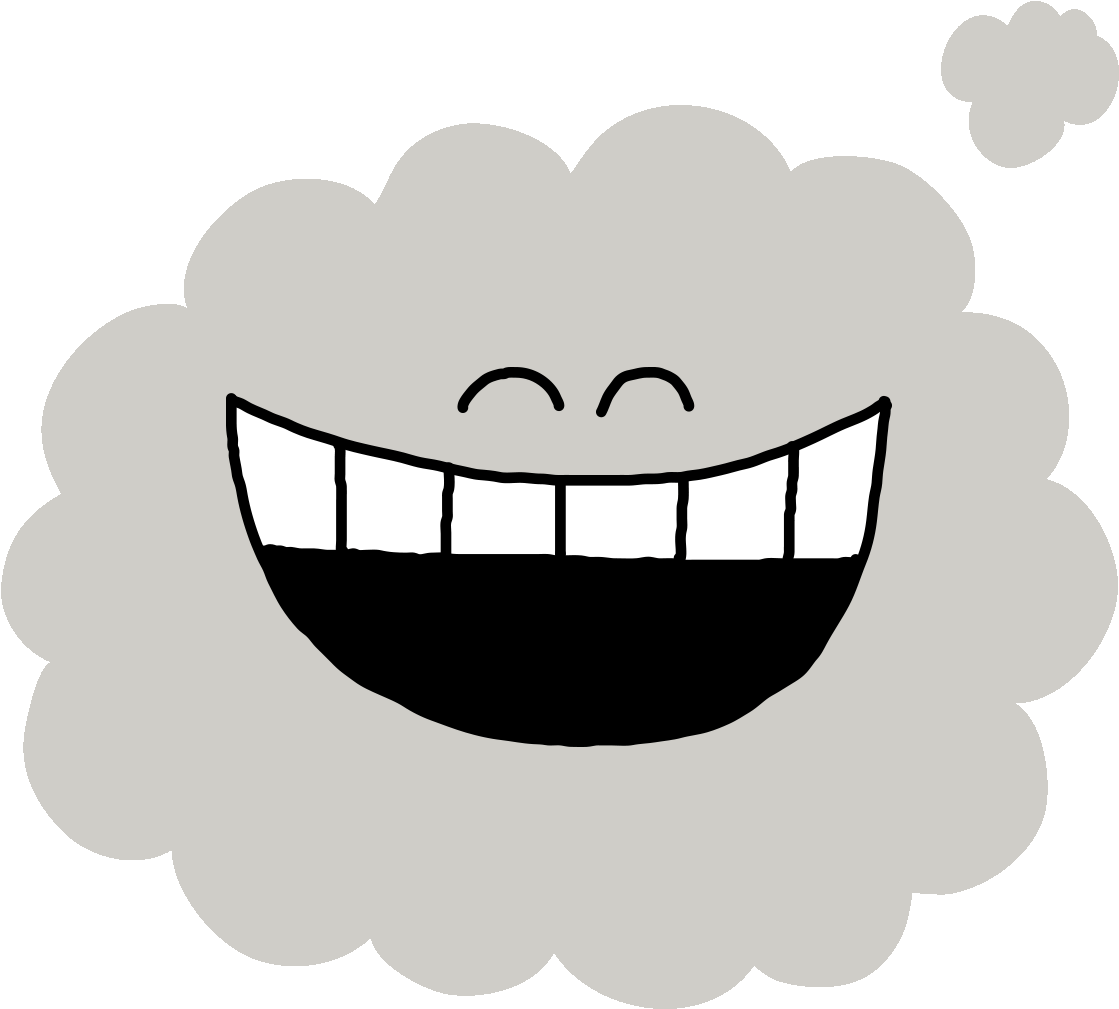 Smiling Cloud Cartoon Graphic