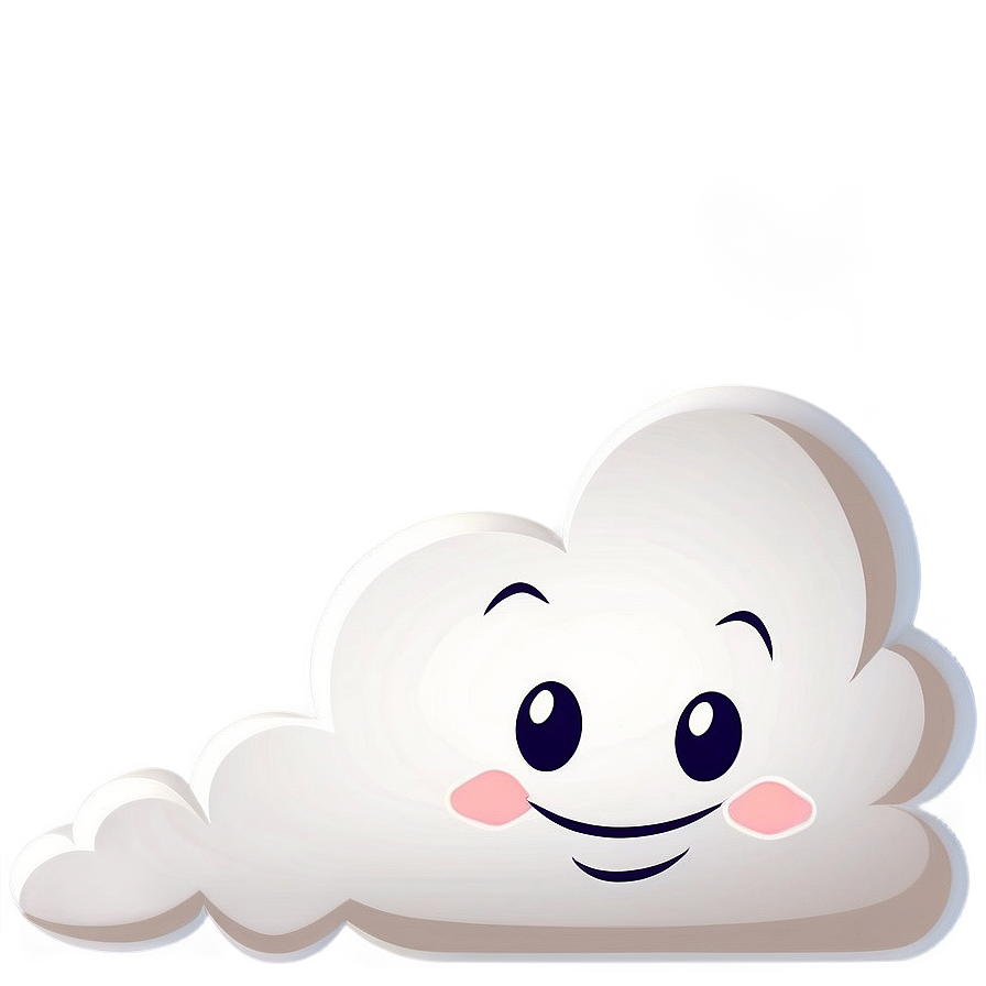 Smiling Cloud Vector Cartoon Png 77