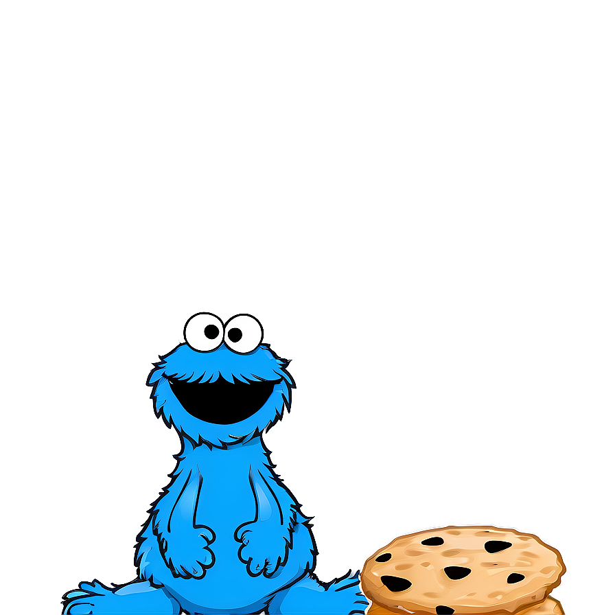 Smiling Cookie Monster Graphic Png 05212024