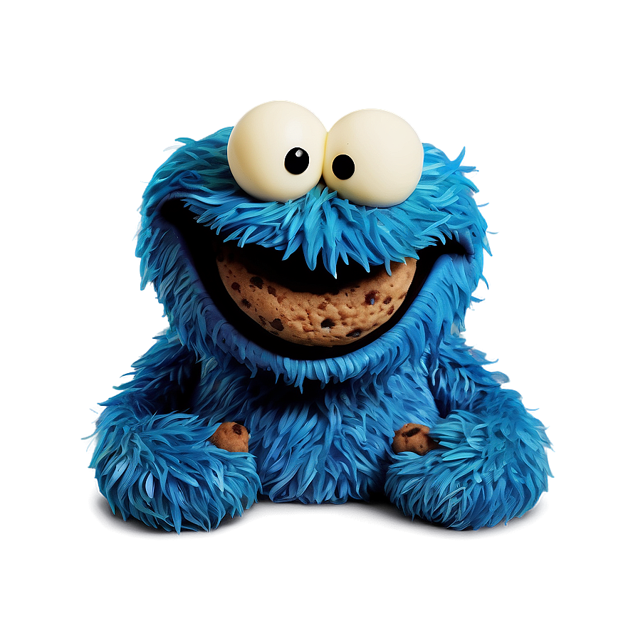 Smiling Cookie Monster Graphic Png Ico67