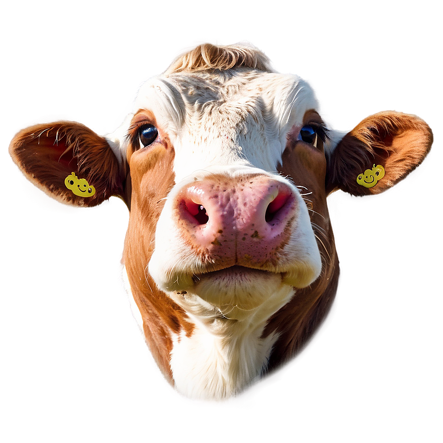 Smiling Cow Face Graphic Png 46