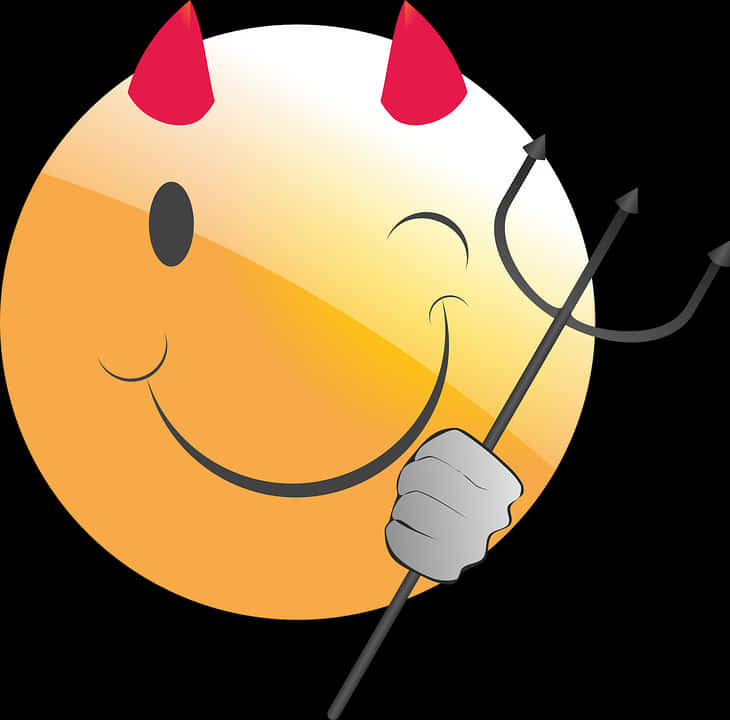 Smiling Devil Emoji Illustration