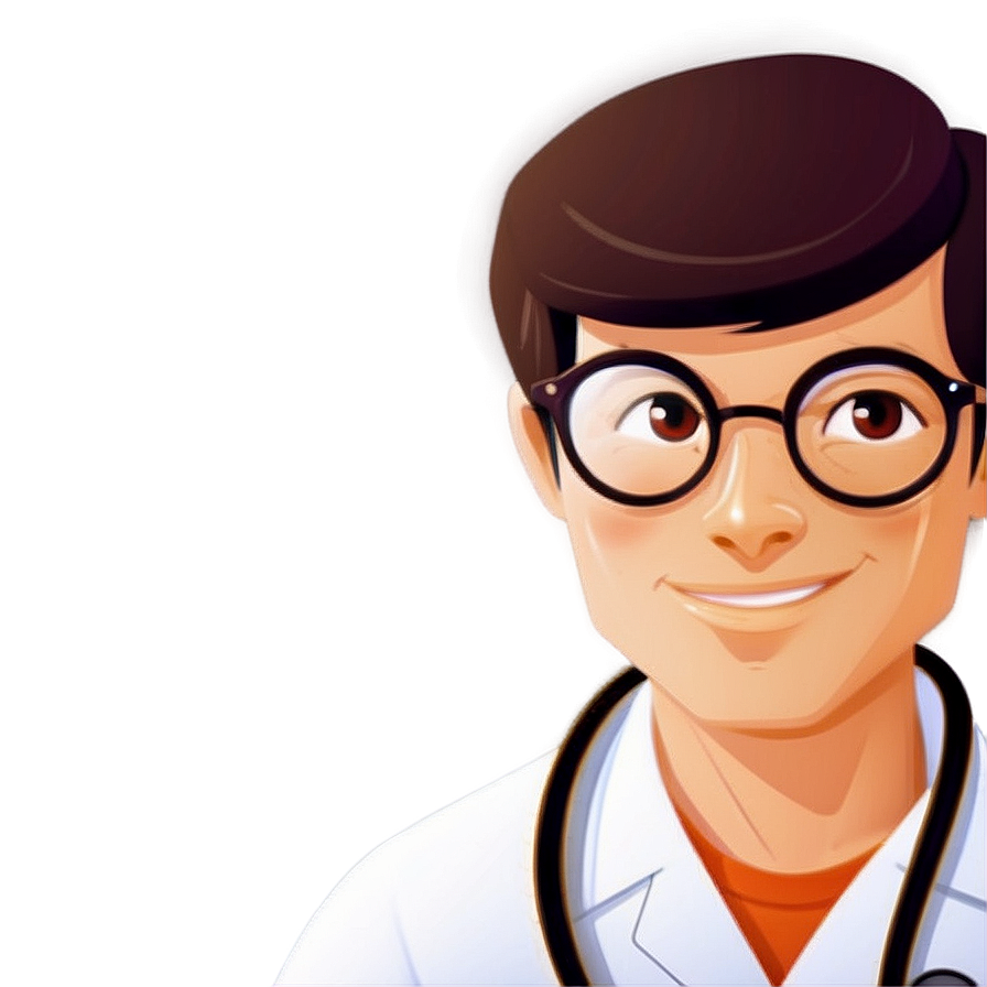 Smiling Doctor Cartoon Clipart Png 06212024