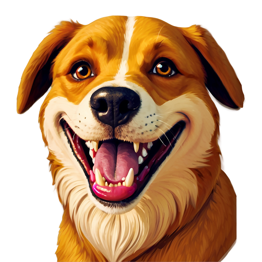 Smiling Dog Cartoon Png Muw65