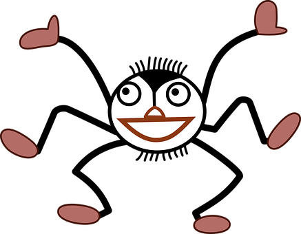 Smiling Egg Face Black Background