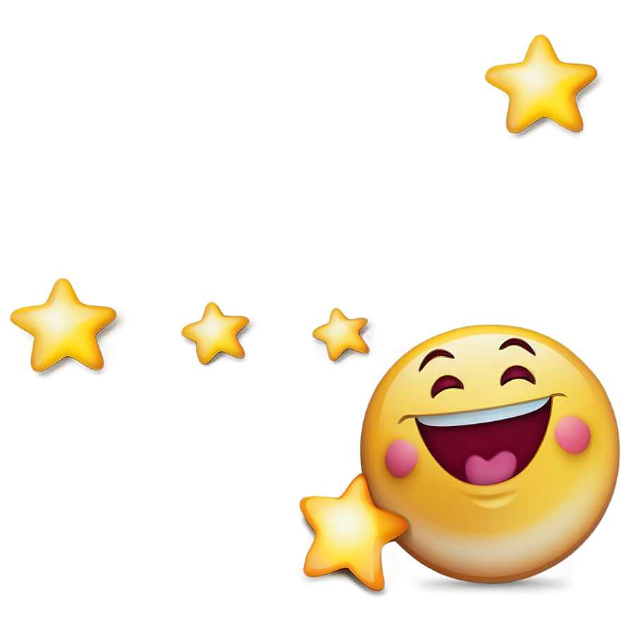 Smiling Emoji With Stars Png 05242024