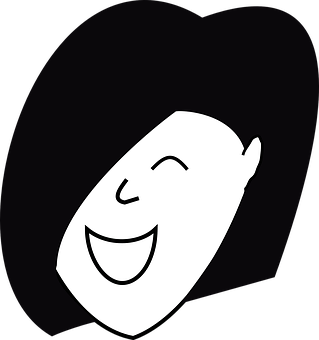 Smiling Face Graphic Black Background