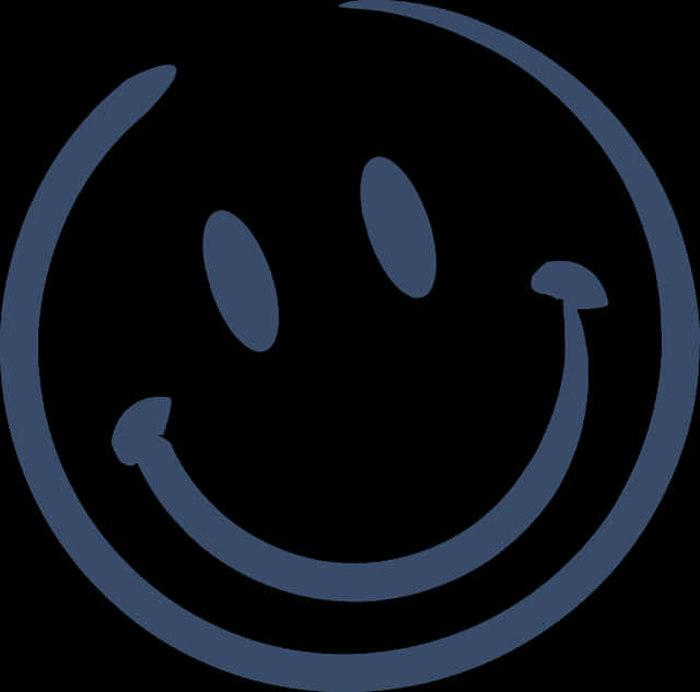 Smiling Face Icon Dark Background