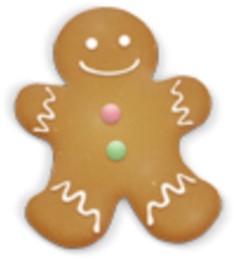 Smiling Gingerbread Man Cookie