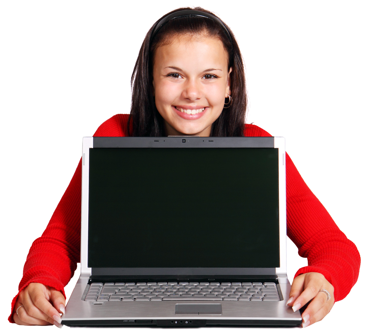 Smiling Girlwith Laptop