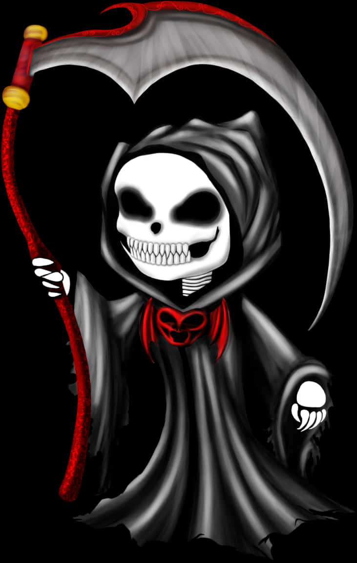 Smiling Grim Reaper Artwork