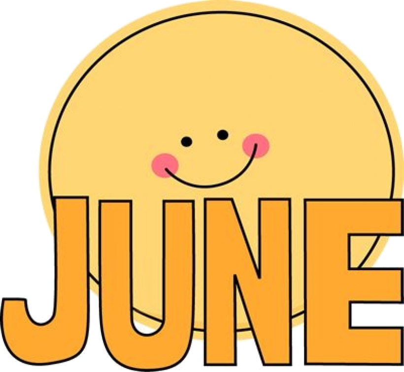 Smiling June Calendar Graphic