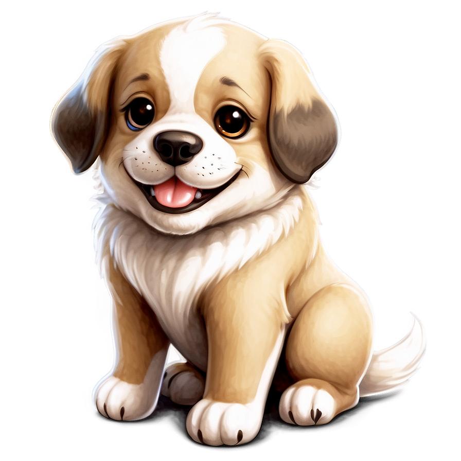 Smiling Kawaii Puppy Png 87