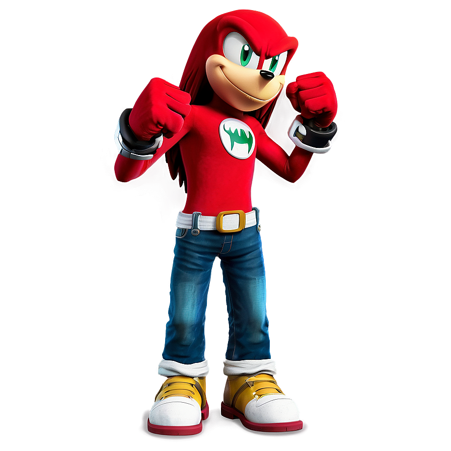 Smiling Knuckles Character Png Sei37