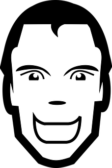 Smiling Man Blackand White Graphic