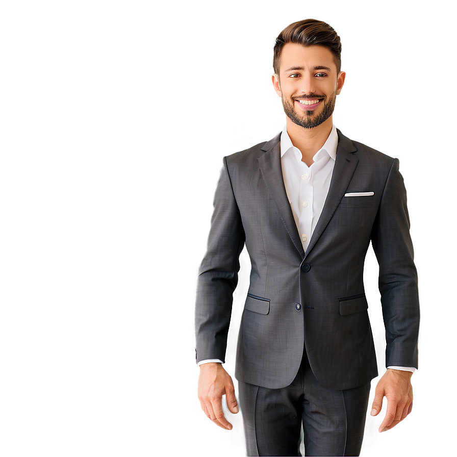Smiling Man In Suit Png Hbk