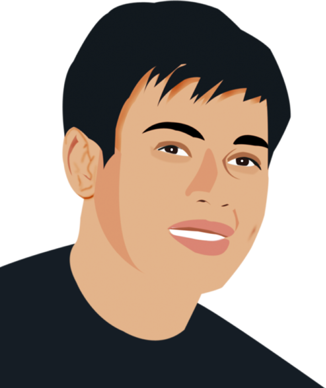 Smiling Man Vector Portrait