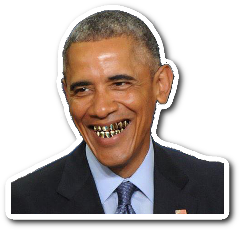 Smiling Man With Edited Teeth Sticker