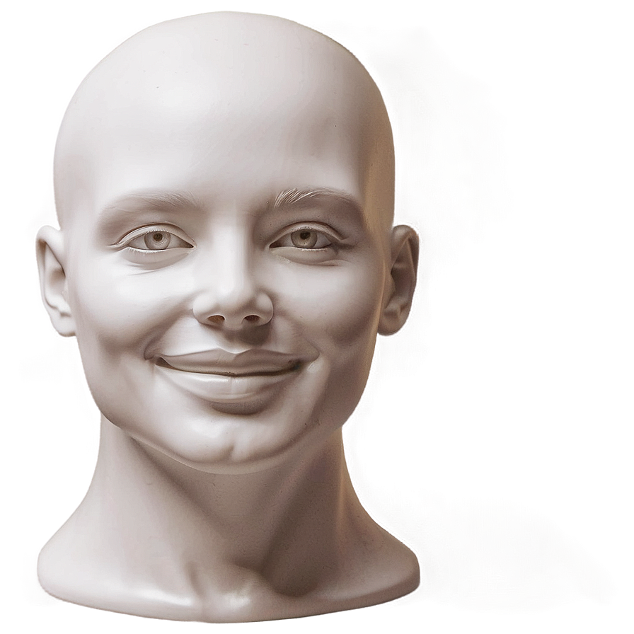 Smiling Mannequin Head Design Png 06282024