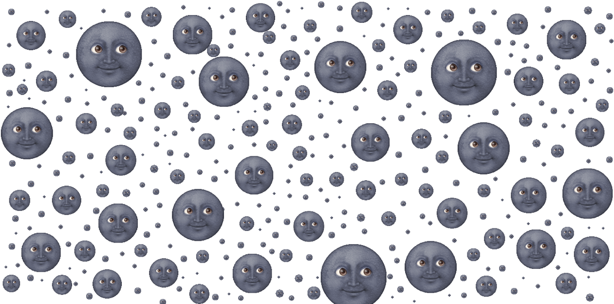 Smiling Moon Faces Pattern