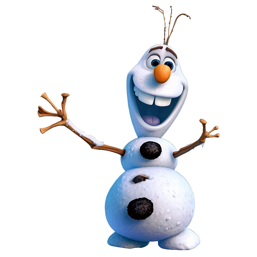 Smiling Olaf Illustration Png 05232024