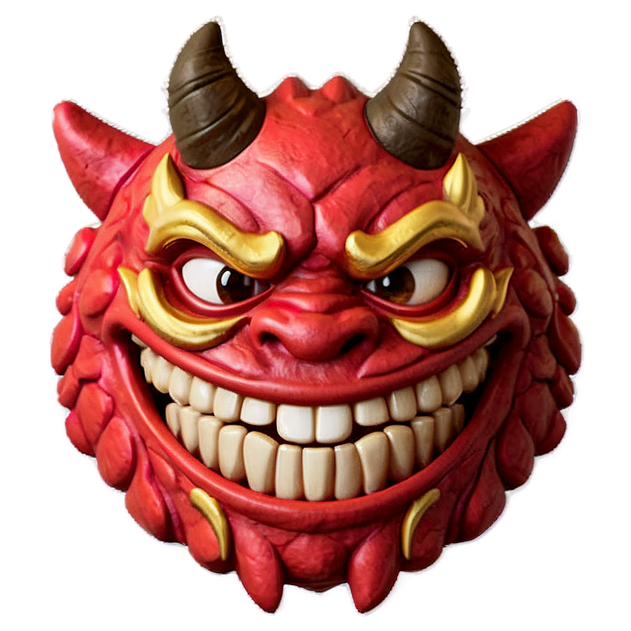 Smiling Oni Emoji Png Cwu