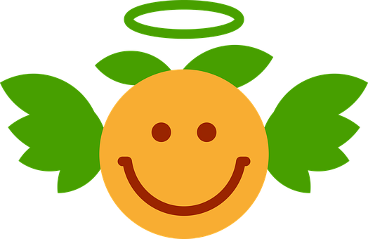 Smiling Orange Angel Graphic