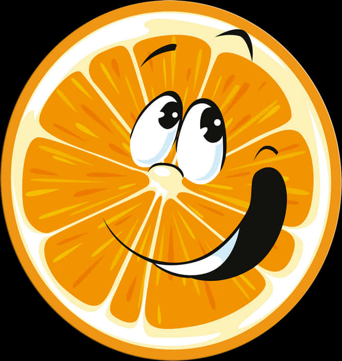 Smiling Orange Cartoon