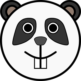 Smiling Panda Face Graphic